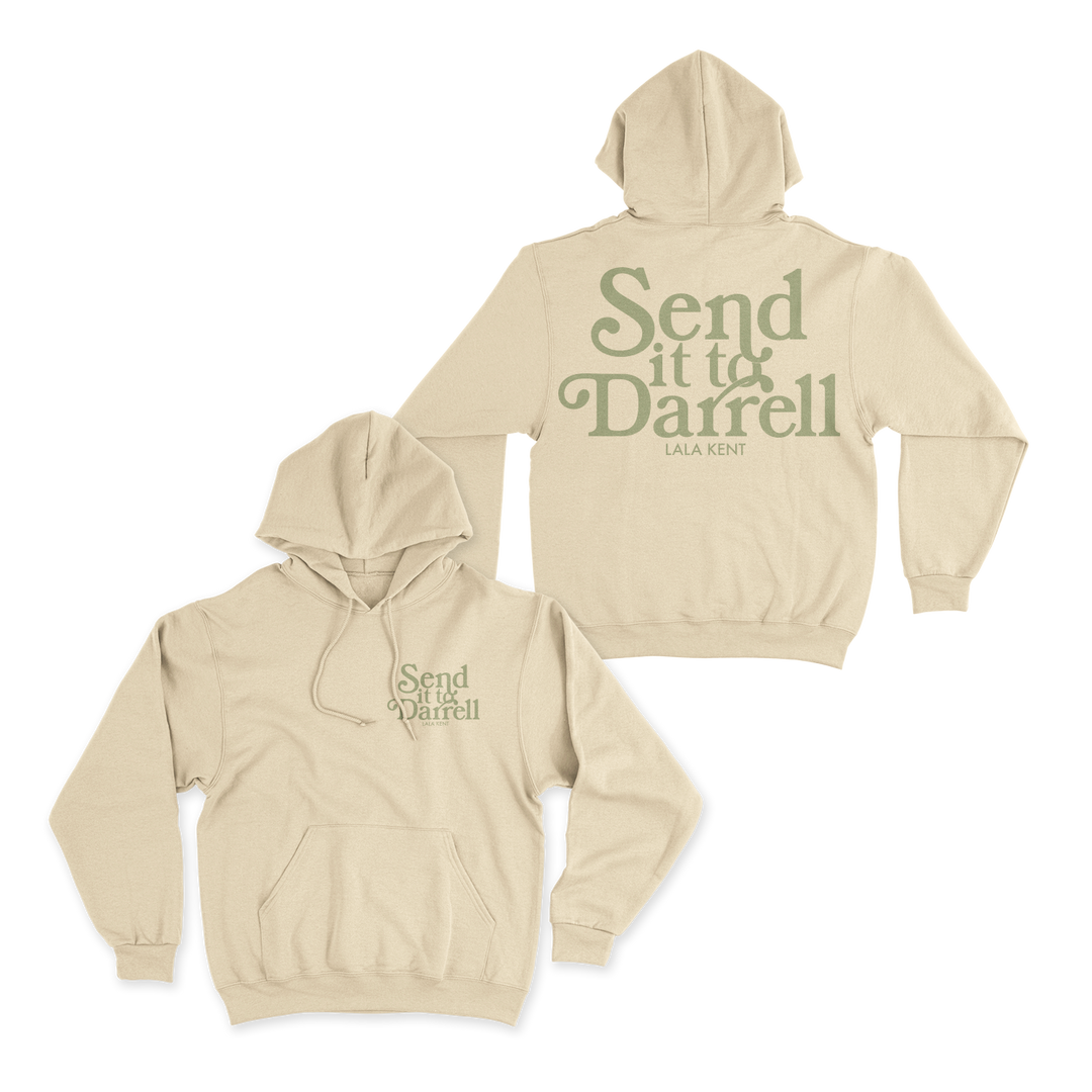 Send It To Darrell Pale Yellow Hoodie