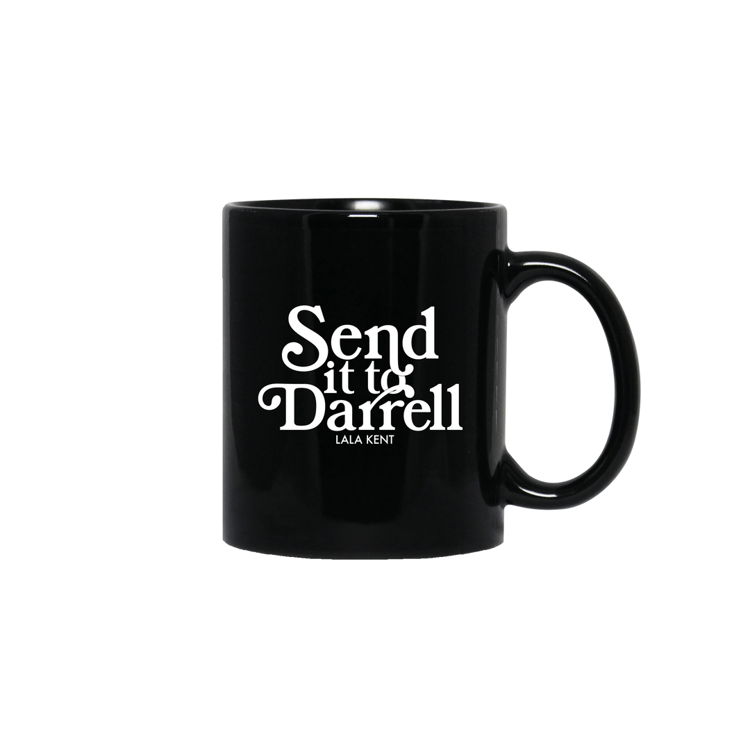 Send It To Darrell Black Mug